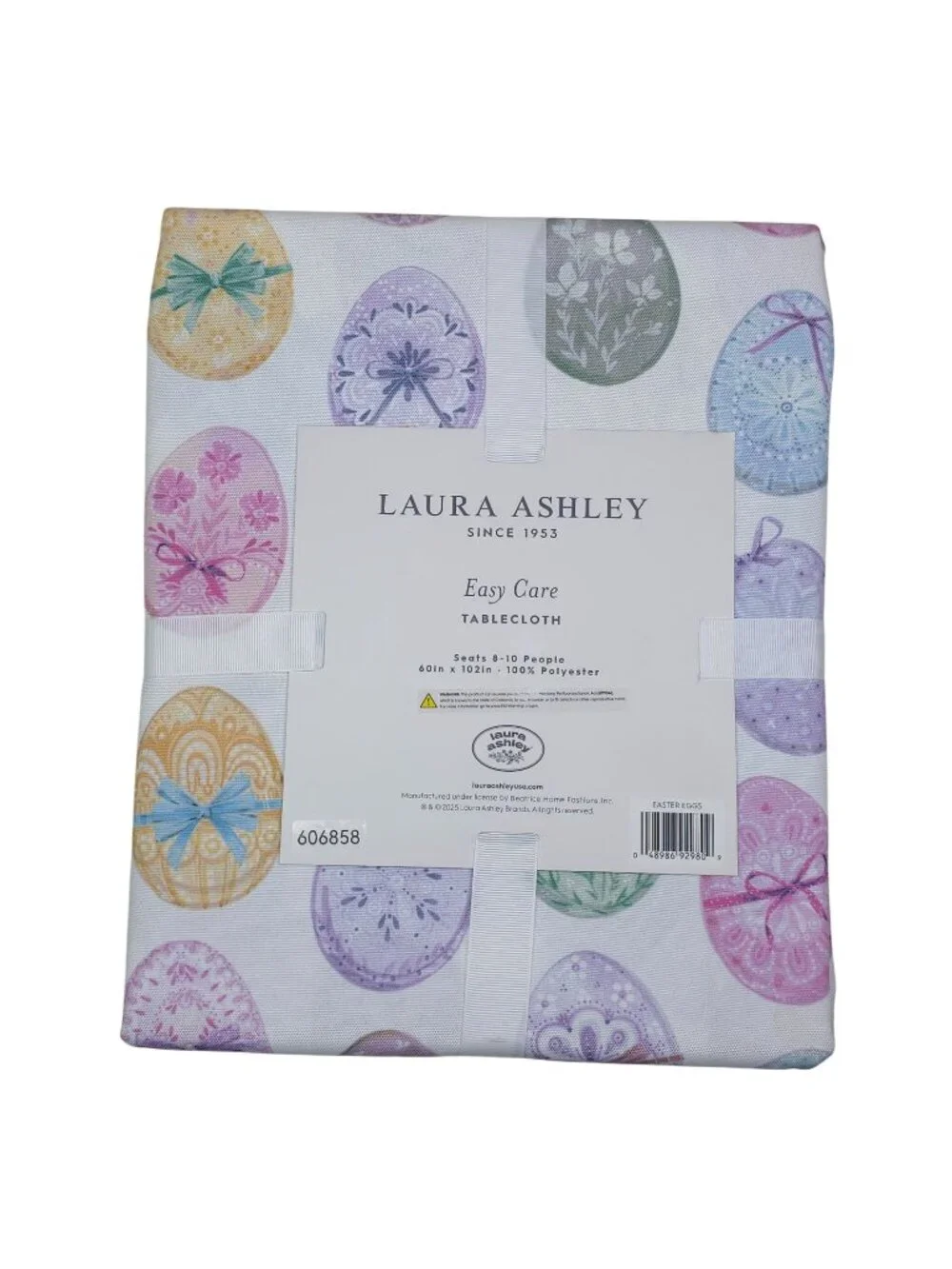 Laura Ashley Easter Eggs Easy Care Tablecloth 60